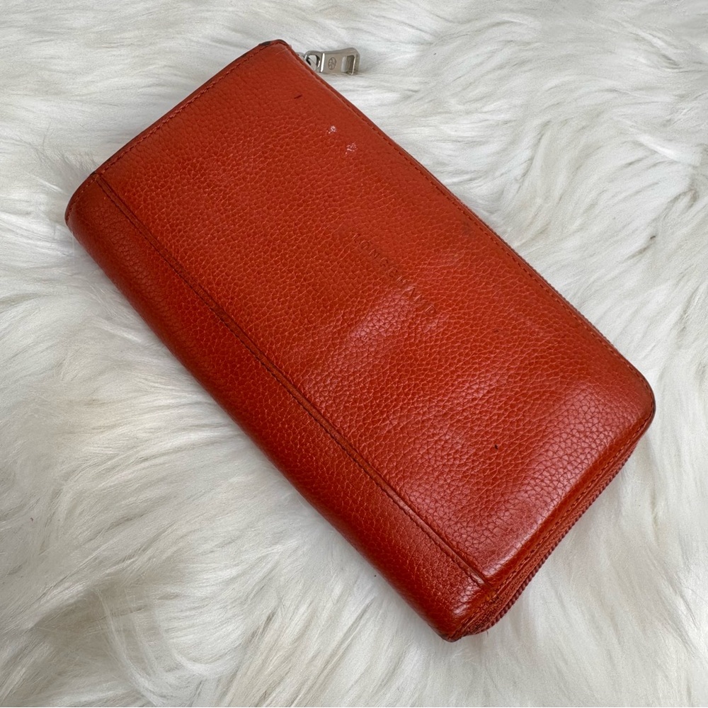 Longchamp Coñac Leather Wallet